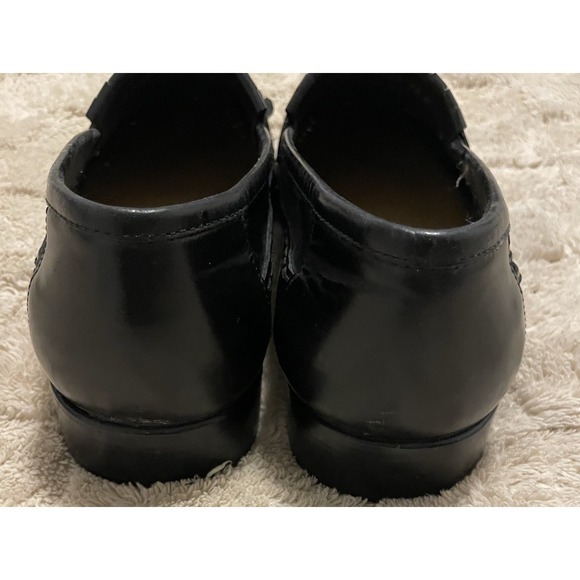 Giorgio Brutini Tassel Slip On Loafers Size 12 Dress Shoes Woven Black Bartell - Picture 4 of 10